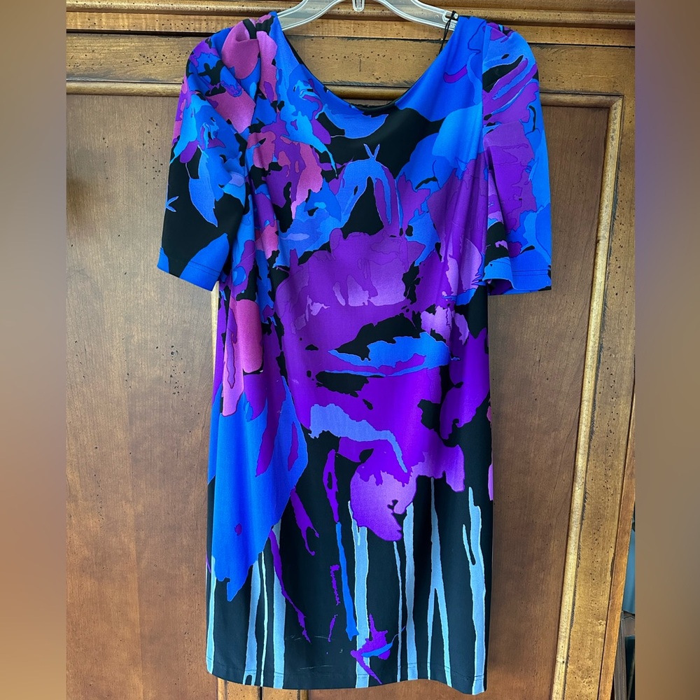 Adrienna Papell Vibrant Multicolor Dress